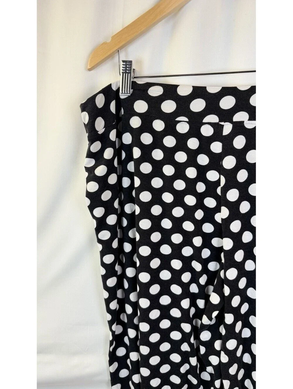 Soma Pajama Pants Womens Medium Black Polka Dot Rayon Blend Lounge Pockets